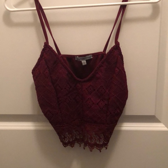 Charlotte Russe Tops - Maroon crop top